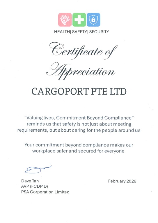 Certificate of Appreciation